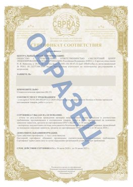 Образец Сертификат СТО 01.064.00220722.2-2020 Нижнегорский Сертификат СТО 01.064.00220722.2-2020 